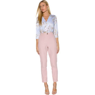 Body Onça Preta Feminino Transpasse No Decote Poliester In24 Azul Feminino