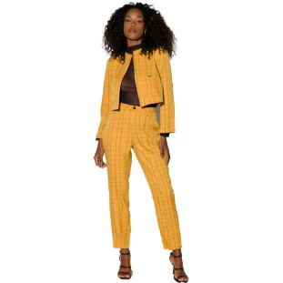 Casaqueto Onça Preta Alfaiataria In24 Amarelo Feminino