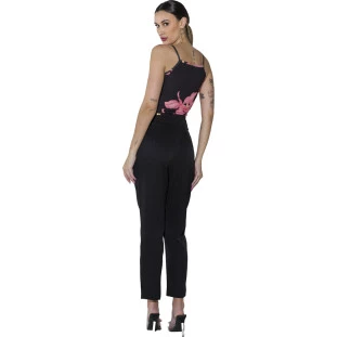 Regata Onça Preta Basica Estampada Av23 Preto Feminino