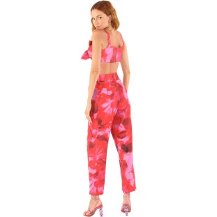 Top Onça Preta Petalas VE24 Vermelho Feminino