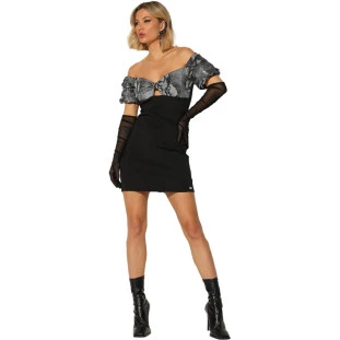 Vestido Onça Preta Laco IN23 Preto Feminino