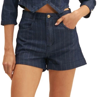 Bermuda Jeans Onça Preta Basica Ve25 Azul Feminino