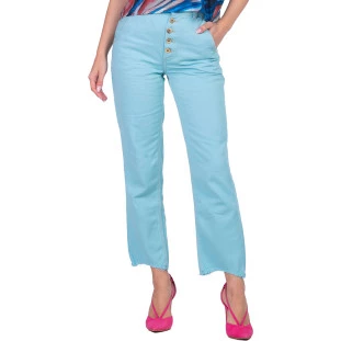Calça Jeans Onça Preta Reta Color AV22 Azul Feminino