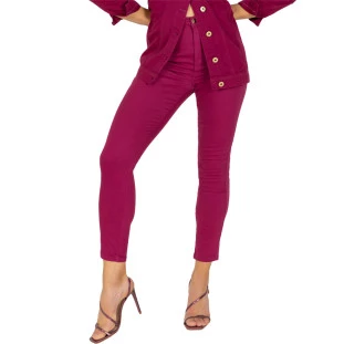 Calça Jeans Onça Preta Skinny Collor IV22 Roxo Feminino