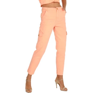 Calça Jeans Onça Preta Bolsos Na Lateral AV24 Rosa Feminino