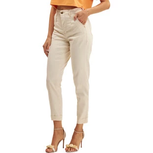 Calça Jeans Onça Preta Mom Basica Ve25 Off White Feminino