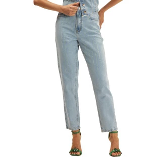 Calça Jeans Onça Preta Moom Clara Ve25 Azul Feminino