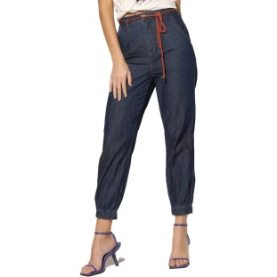 Calça Jeans Joguer Onça Preta I23 Azul Feminino
