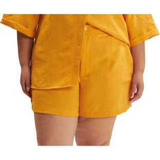 Bermuda Onça Preta Alfaiataria Curves Ve25 Amarelo Feminino