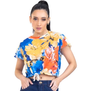 Blusa Onça Preta Amarracao PR23 Rosa Feminino