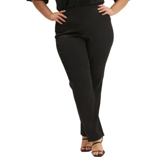 Calça Onça Preta Alfaiataria Curves Ve25 Preto Feminino