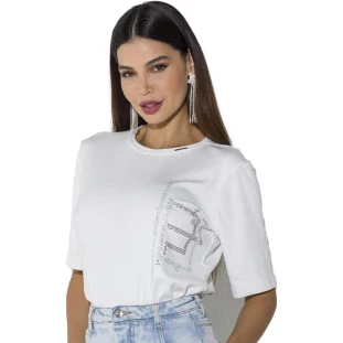 Tshirt Onça Preta Termocolante AV23 Off White Feminino