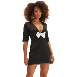 Vestido Onça Preta Justo Laco Ve25 Preto Feminino
