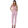 Calça Skinny Onça Preta Strype AV23 Rosa Feminino