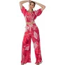 Calça Onça Preta Pantalona O23 Vermelho Feminino