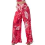 Calça Onça Preta Pantalona O23 Vermelho Feminino